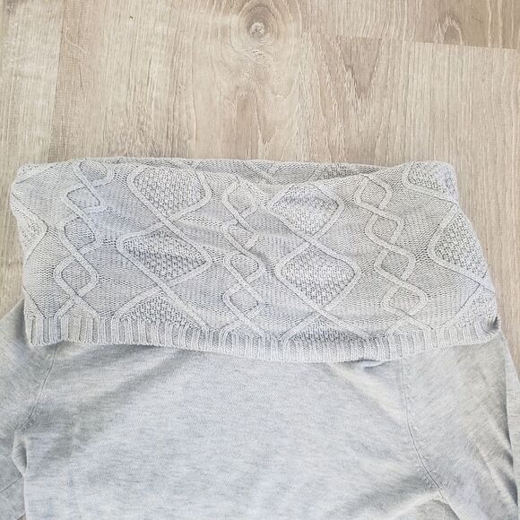 VENUS Women’s Knit Sweater Dress Size Medium Long Sleeve Cowl Neck Grey Buckle - Picture 3 of 5